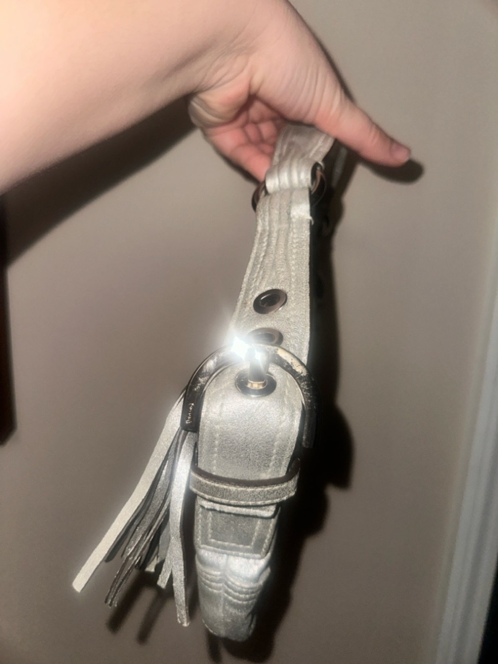 Vintage coach Silver Metallic Hobo Shoulder Bag - Picture 5 of 8